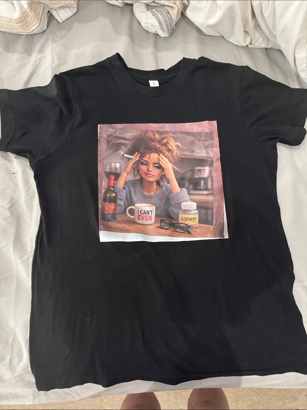 Bad Barbie Graphic Tee - Pink Accent